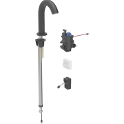 Змішувач для раковини Geberit Piave живлення від мережі для функціонального блока прихованого монтажу латунь чорний матовий 116.187.14.1