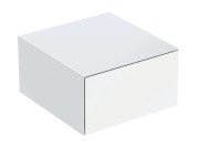 Шафка для ванної Geberit One підвісна 45х47 см ДСП білий матовий 505.078.00.2