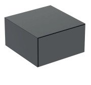 Шафка для ванної Geberit One підвісна 45х47 см ДСП чорний матовий 505.078.00.8
