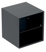 Стелаж для ванної кімнати Geberit One 45х47 см ДСП чорний матовий 505.079.00.8