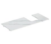 Стільниця під раковину Geberit One 119х47,3 см виріз праворуч керамограніт білий мармур 505.145.00.1