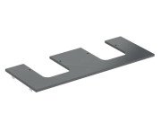 Столешница под раковину Geberit One 119х47,3 см вырез слева и справа керамогранит черный мрамор 505.175.00.2