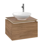 Тумба під раковину Villeroy & Boch Legato 60х38 см з підсвічуванням ДСП дуб канзас B567L0RH