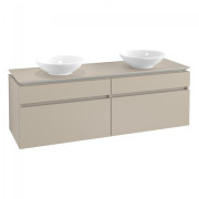 Тумба під раковину Villeroy & Boch Legato 160х55 см ДСП ніжно-сірий B76800VK