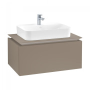 Тумба под раковину Villeroy & Boch Legato 80х38 см ДСП трюфель серый B75300VG