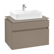 Тумба під раковину Villeroy & Boch Legato 80х55 см ДСП сірий трюфель B75400VG