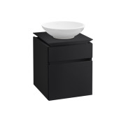 Тумба під раковину Villeroy&Boch Legato 45х55 см з підсвічуванням МДФ/ДСП чорний матовий лак B566L0PD