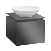 Тумба під раковину Villeroy & Boch Legato 60х38 см з підсвічуванням МДФ/ДСП глянсовий сірий B567L0FP