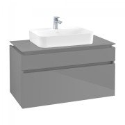 Тумба под раковину Villeroy & Boch Legato 100х55 см МДФ/ДСП глянцевый серый B75600FP