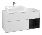 Тумба под раковину Villeroy & Boch Finion 120х50,1 см с подсветкой МДФ белый матовый лак/стекло белое матовое F151PDMT