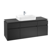 Тумба под раковину Villeroy & Boch Legato 140х55 см МДФ/ДСП черный матовый лак B76000PD