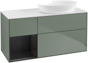 Тумба под раковину Villeroy & Boch Finion 120х50,1 см с подсветкой МДФ оливковый матовый лак/стекло белое матовое GA41PDGM