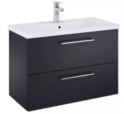 Тумба под раковину Roca Roma Compact 80х38,4 см ДСП черный матовый A857953532