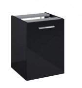 Шафка для ванної Roca Kwadro 40х38,4 см з кошиком ДСП чорний глянсовий A857973351