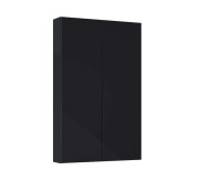Полупенал для ванной Roca Extra slim подвесной 50х12,6х80 см ДСП черный глянцевый A857960351