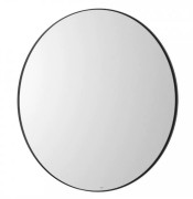 Зеркало в ванную комнату Roca Luna Ø100 см с подсветкой рама металл черный матовый A812427000