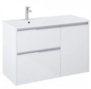 Тумба с раковиной Roca Gap Pro 100,5х46 см левосторонняя ДСП белый глянцевый A852061806