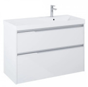 Тумба с раковиной Roca Gap Pro 100х46 см правосторонняя ДСП белый глянцевый A852060806