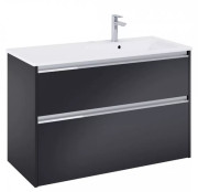 Тумба с раковиной Roca Gap Pro 100,5х46 см правосторонняя ДСП черный матовый A852059532
