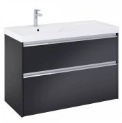 Тумба с раковиной Roca Gap Pro 100х46 см левосторонняя ДСП черный матовый A852058532