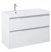 Тумба с раковиной Roca Gap Pro 100х46 см левосторонняя ДСП белый глянцевый A852058806