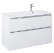 Тумба с раковиной Roca Gap Pro 100,5х46 см правосторонняя ДСП белый глянцевый A852059806