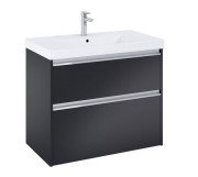 Тумба с раковиной Roca Gap Pro 80х46 см ДСП черный матовый A852052532