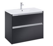 Тумба с раковиной Roca Gap Pro 80,5х46 см ДСП черный матовый A852051532