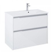 Тумба с раковиной Roca Gap Pro 80,5х46 см правосторонняя ДСП белый глянцевый A852054806