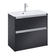 Тумба з раковиною Roca Gap Pro 70,5х38 см ДСП чорний матовий A852068532