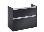 Тумба під раковину Roca Gap Pro 98,5х45,1 см лівостороння ДСП чорний матовий A857902532
