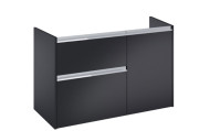 Тумба під раковину Roca Gap Pro 98,5х45,1 см лівостороння ДСП чорний матовий A857904532