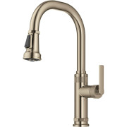 Смеситель для кухни Kraus Allyn с выдвижной лейкой матовый античная бронза KPF-4102SFACB