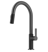 Смеситель для кухни Kraus Oletto с выдвижной лейкой черная сталь/матовый черный KPF-2820MBSFSB