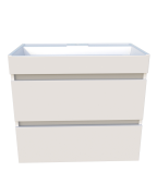 Тумба під раковину Fancy Marble Palma 80х45 см МДФ білий глянець 5761ШН