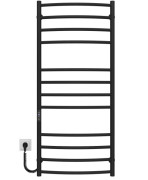 Електрична сушарка для рушників Deffi Еліт П12 400х1200 ліве підключення JD03 чорний C.KE.120.40.12.E.B.L.1