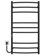 Електрична сушарка для рушників Deffi Класик Еліт П9 500х1000 ліве підключення JD03 чорний C.KE.100.50.9.E.B.L.1