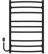 Електрична сушарка для рушників Deffi Класик Еліт П9 600х800 ліве підключення чорний C.KE.80.60.9.E.B.L.5