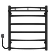 Електрична сушарка для рушників Deffi Класик N П6 500х600 ліве підключення чорний C.KN.60.50.6.E.B.L.5