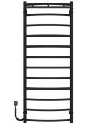 Електрична сушарка для рушників Deffi Класик N П12 500х1300 ліве підключення чорний C.KN.130.50.12.E.B.L.5