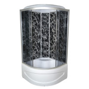 Гідромасажний бокс Vivia TKF 90 Чорна павутина BG 90x90 профіль сатин/тоноване скло А0045228
