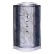 Гидромассажный бокс Vivia TKF 90/1 Мрамор BG 90x90 профиль сатин/тонированное стекло А0045671