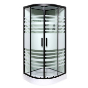 Гідромасажний бокс Insana Talija NEW 9090 90x90 профіль чорний/скло з візерунком А0048362