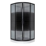 Душова кабіна Vivia 091 Black s line JK New 90х90 профіль сатин/скло тоноване А0055604
