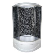 Гідромасажний бокс Vivia TKF 100 Чорна павутина BG 100х100 профіль сатин/тоноване скло  А0045234