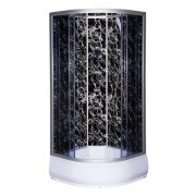 Гідромасажний бокс Vivia TKF 90-30 Чорна павутина BG 90x90 профіль сатин/тоноване скло А0046363