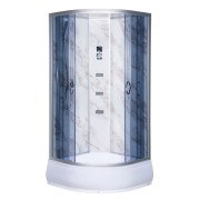 Гідромасажний бокс Vivia TKF 90-30 Мармур BG 90x90 профіль сатин/тоноване скло А0047473