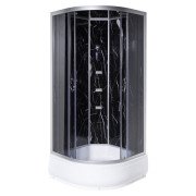 Гідромасажний бокс Vivia TKF 90-30 Чорний онікс BG 90x90 профіль сатин/тоноване скло А0046365