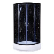 Гідромасажний бокс Vivia TKF 90-30 BP Чорний онікс BG 90x90 профіль чорний/тоноване скло А0046376