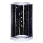 Гидромассажный бокс Vivia TKF 90/1 BP Черный оникс BG 90x90 профиль черный/тонированное стекло А0045723